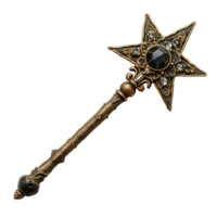 AI generated star fairy magic wand isolated on transparent background ,generative ai png