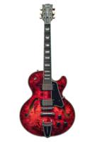 AI generated electric guitar isolated on transparent background ,rock n roll guitar png ,generative ai