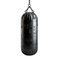 AI generated punching bag isolated on transparent background ,boxing training target ,generative ai png