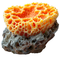 AI generated sea sponge isolated on transparent background ,generative ai png