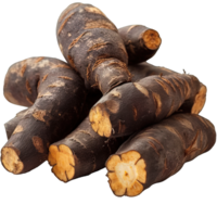 AI generated cassava isolated on transparent background ,tubers png ,generative ai