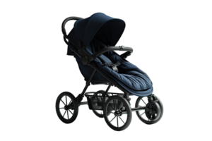 AI generated baby carriage isolated on transparent background ,baby stroller png ,generative ai