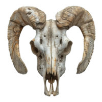 AI generated goat skull isolated on transparent background ,satanic symbol skull decoration ,generative ai png