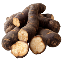 AI generated cassava isolated on transparent background ,tubers png ,generative ai