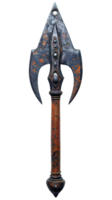 AI generated Antique spear isolated on transparent background ,ancient war spear png ,generative ai