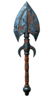 AI generated Antique spear isolated on transparent background ,ancient war spear png ,generative ai