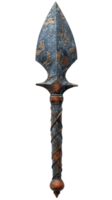 AI generated Antique spear isolated on transparent background ,ancient war spear png ,generative ai