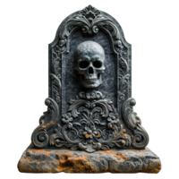 AI generated Grave tombstone isolated on transparent background ,tombstone png ,generative ai