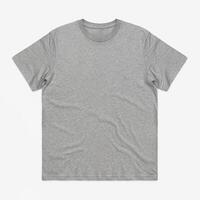 AI generated Blank Heather Grey T-Shirt on White Background for Mockup photo