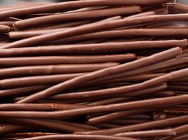 chocolate sticks close up background photo