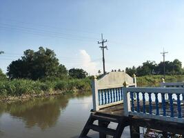 the river in the city of thailand photo