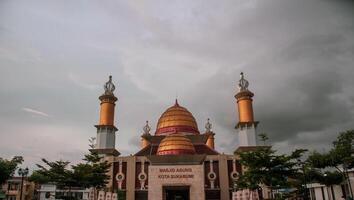 Sukabumi, Indonesia - January 14th 2024 - Sukabumi city grand mosque or masjid agung kota sukabumi in afternoon photo