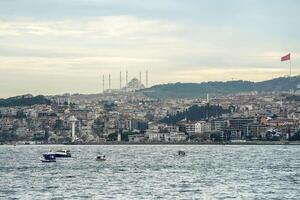 Camlica Mosque view from Istanbul Bosphorus cruise photo