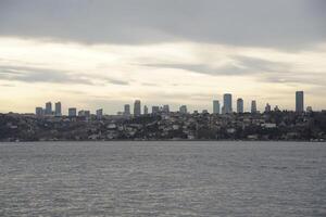 Besiktas district view from Istanbul Bosphorus cruise photo