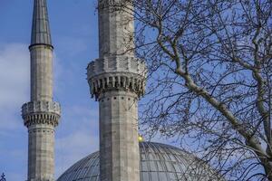 Oye arriba sultán Cami mezquita, Estanbul, Turquía foto