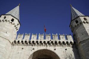 External door of Topkapi Palace Istanbul, Turkey, Ancient Ottoman residence photo