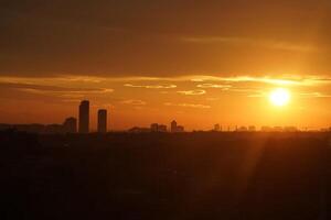 istanbul aerial cityscape at sunset from galata tower Suleymaniye Mosque photo