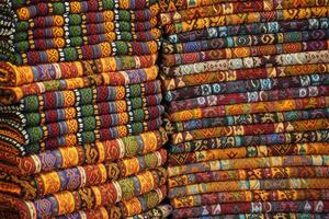 Dress and fabrics at istanbul bazar showcasing the rich and colourful tapestry of Turkish culture and clothing photo