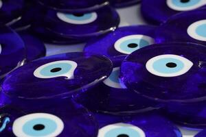 Nazar Big evil eye amulet bead in istanbul bazar photo