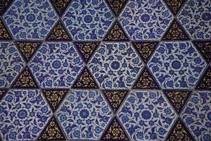 Traditional Turkish Ottoman ceramic tiles Floral Pattern photo