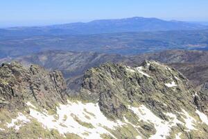 Snow gredos mountains in avila Spain photo