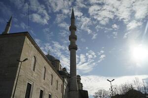 Eminonu yeni cami new mosque in istanbul turkey sunny day view photo