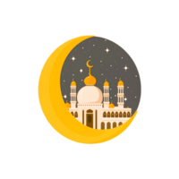 AI generated islamic mosque icon Png