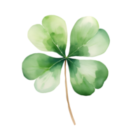 AI generated Four Leaf Clover Lucky Shamrock Watercolor Clipart png