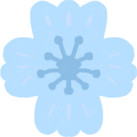 blue flower Clipart. isolated on transparent background png