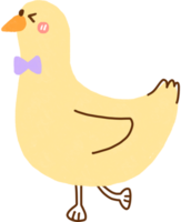 yellow duck Clipart. cartoon style. isolated on transparent background png