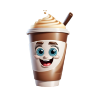 AI generated Mascot Coffee Cup Cartoon Character png