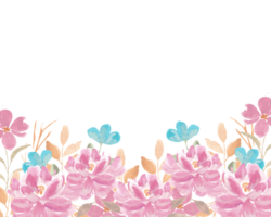 Hand gemalt Rose und wild Blume Hintergrund zum Hochzeit Einladung png