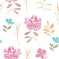 Hand Painted Rose and Wild Flower for Fabric or Home Decor png