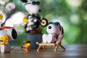 Bangkok, Thailand - February 3, 2024 POP MART Snoopy The Best Friends Series Mystery Box. photo