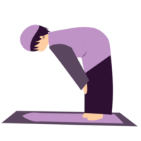 Muslim boy praying illustration png