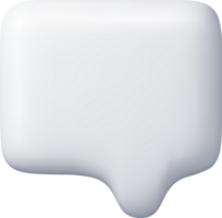 3D White Blank Speech Bubble png