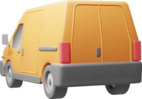 3D Delivery Van Car png