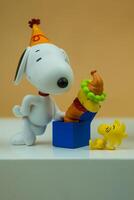 Bangkok, Thailand - February 3, 2024 Jack in the box, Snoopy from POP MART Snoopy The Best Friends Series Figures. photo