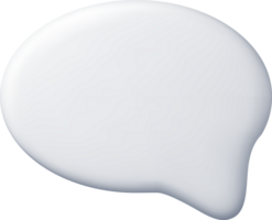 3D White Blank Speech Bubble png