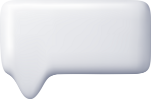 3D White Blank Speech Bubble png