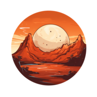 AI generated planet art illustrations for stickers, tshirt design, poster etc png