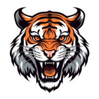 ai genererad tiger konst illustrationer för klistermärken, logotyp, tshirt design, affisch etc png