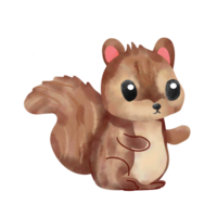 Squirrel watercolor clip art. png