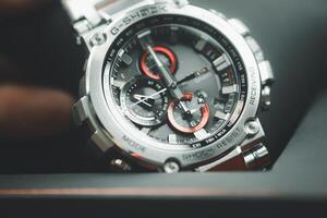 Bangkok, Thailand - January 25, 2024 G-SHOCK watch model MTG-B1000D-1ADR model equipped with advanced technology. photo