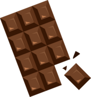 Chocolate bar with missing pieces. Perfect for promotional material, packaging, or social media content for confectionery brands and chocolate lovers. png