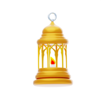 Ramadã lanterna 3d ícone. islâmico lanterna 3d ilustração. 3d lanterna islâmico Ramadã Mubarak png