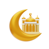 Ramadan Nacht 3d Symbol. 3d Ramadan kareem Konzept png