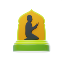 musulmán Orando 3d icono. islámico oración 3d icono png