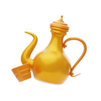 Ramadan thee pot met kop 3d icoon. traditioneel saudi Arabisch thee pot 3d icoon png