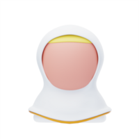 Muslim Frauen tragen Hijab 3d Symbol. Muslim weiblich 3d Symbol png